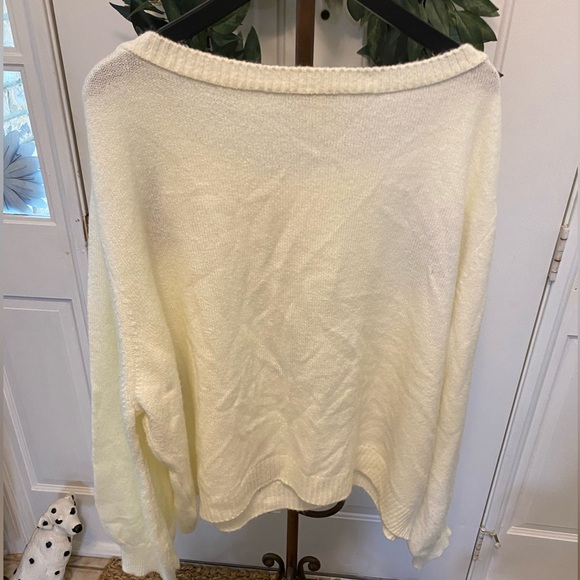 ASOS Minimalist Sparkly Tinsel Christmas Tree Sweater LS 24 Oversized - Picture 2 of 8